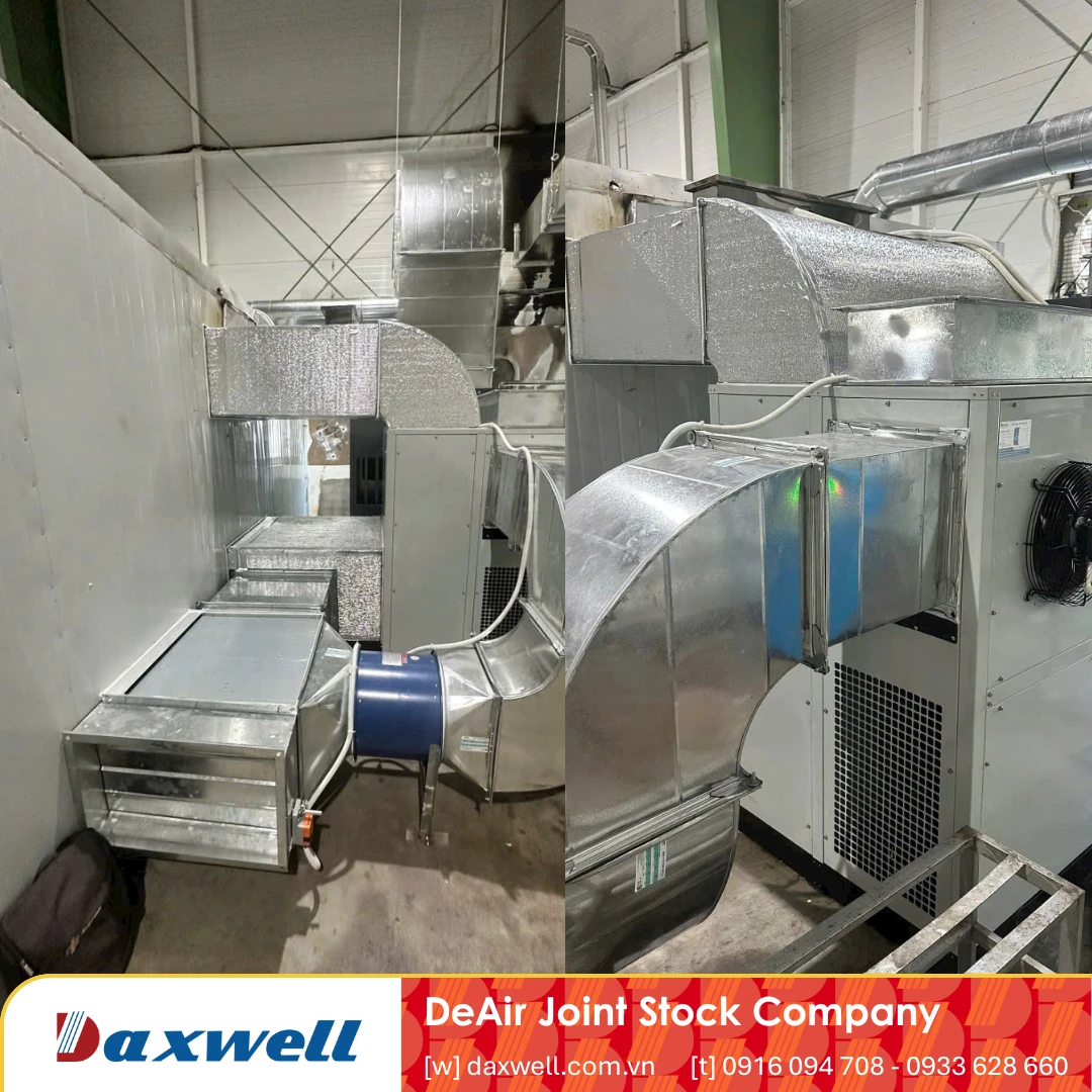 The Daxwell dryer connected to the paper roll drying room.