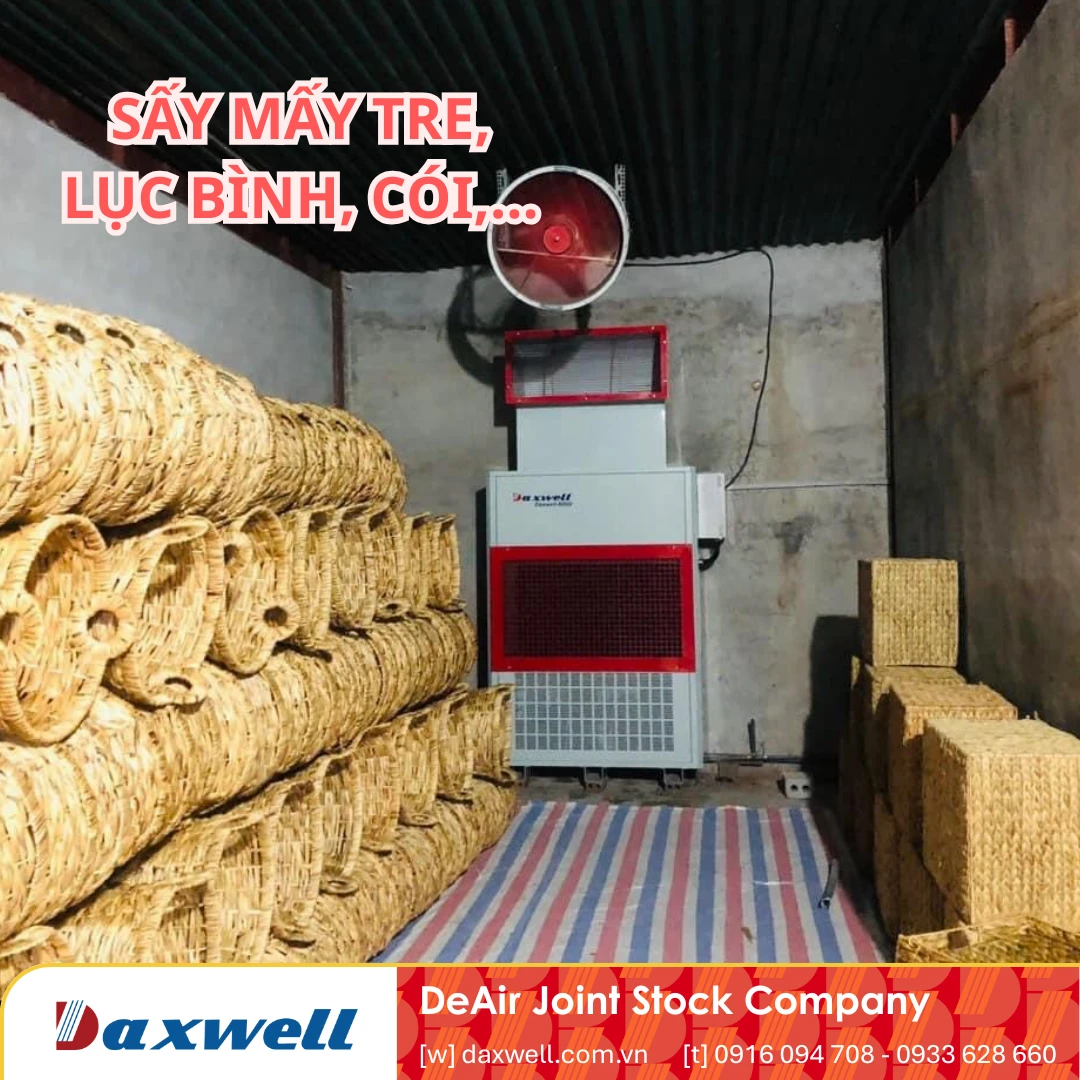 Hình ảnh phòng sấy mây tre, lục bình Daxwell lắp đặt tại miền Bắc