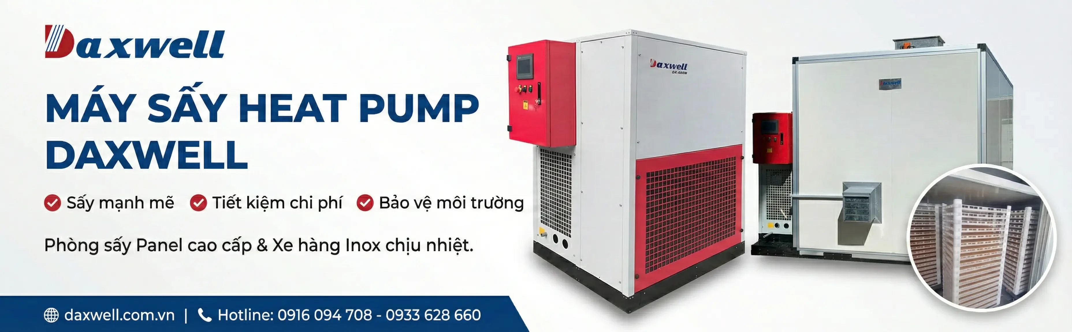 Máy sấy heat pump Daxwell